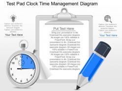 Gq test pad clock time management diagram powerpoint template