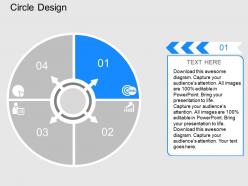 Gr four staged circle diagram with icons flat powerpoint design