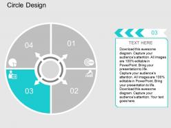 Gr four staged circle diagram with icons flat powerpoint design