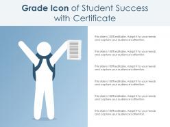 Grade Icon Of Student Success With Certificate