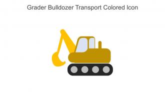 Grader Bulldozer Transport Colored Icon In Powerpoint Pptx Png And Editable Eps Format