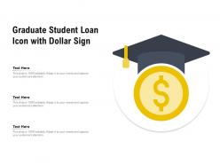 Graduate Student Loan Icon With Dollar Sign