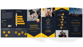 Graduation Ceremony Brochure Trifold