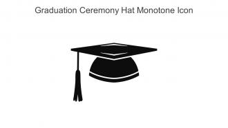 Graduation Ceremony Hat Monotone Icon In Powerpoint Pptx Png And Editable Eps Format