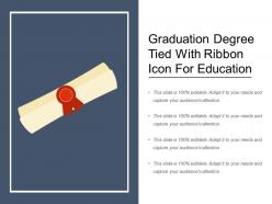 Graduation degree tied with ribbon icon for education