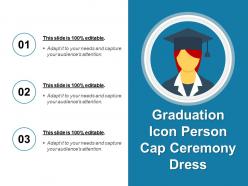 Graduation icon person cap ceremony dress