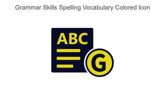Grammar Skills Spelling Vocabulary Colored Icon In Powerpoint Pptx Png And Editable Eps Format