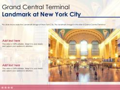 Grand central terminal landmark at new york city ppt template