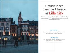 Grande place landmark image at lille city powerpoint presentation ppt template