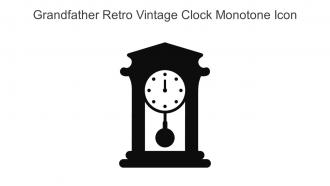 Grandfather Retro Vintage Clock Monotone Icon In Powerpoint Pptx Png And Editable Eps Format