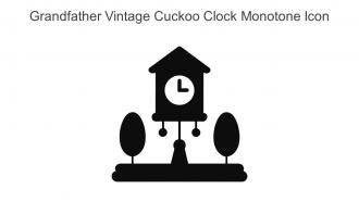 Grandfather Vintage Cuckoo Clock Monotone Icon In Powerpoint Pptx Png And Editable Eps Format