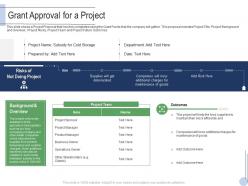 Grant approval for a project raise grant facilities public corporations ppt mockup