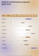 Grant For Small Business Proposal Gantt Chart One Pager Sample Example Document