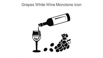 Grapes White Wine Monotone Icon In Powerpoint Pptx Png And Editable Eps Format