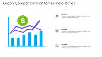Graph comparison icon for financial ratios