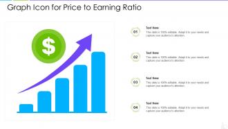Graph icon for price to earning ratio