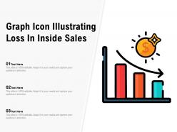Graph icon illustrating loss in inside sales