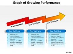 Graph of growing performance shown by zig zag arrow in 3d powerpoint templates 0712