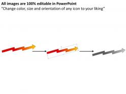 Graph of growing performance shown by zig zag arrow in 3d powerpoint templates 0712