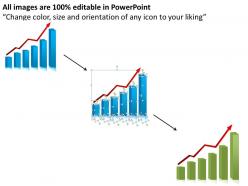 Graph of strategic growth arrows pointing upwards man standing powerpoint diagram templates graphics 712
