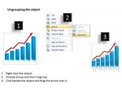 Graph of strategic growth arrows pointing upwards man standing powerpoint diagram templates graphics 712