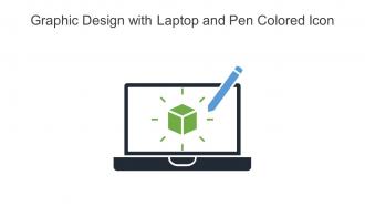 Graphic Design With Laptop And Pen Colored Icon In Powerpoint Pptx Png And Editable Eps Format
