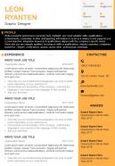 Graphic designer cv example with software skills
