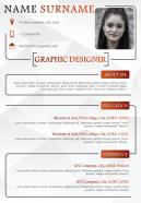 Graphic designer sample resume template with skills and awards