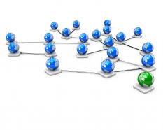 Graphic for network of leadership stock photo