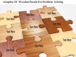 Graphic of wooden puzzle for problem solving image graphics for powerpoint