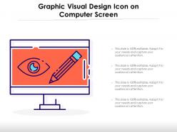 Graphic visual design icon on computer screen