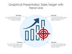 Graphical presentation sales target with trend line