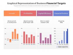Graphical representation of business financial targets