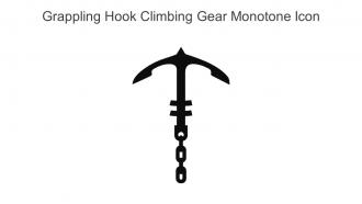 Grappling Hook Climbing Gear Monotone Icon In Powerpoint Pptx Png And Editable Eps Format