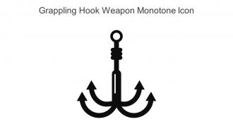 Grappling Hook Weapon Monotone Icon In Powerpoint Pptx Png And Editable Eps Format