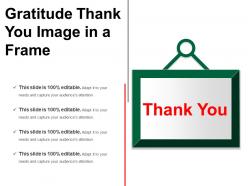 Gratitude thank you image in a frame