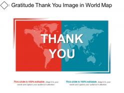Gratitude thank you image in world map