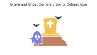Grave And Ghost Cemetery Spirits Colored Icon In Powerpoint Pptx Png And Editable Eps Format