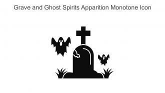 Grave And Ghost Spirits Apparition Monotone Icon In Powerpoint Pptx Png And Editable Eps Format