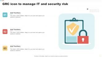 GRC Icon To Manage IT And Security Risk