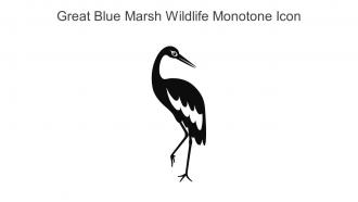 Great Blue Marsh Wildlife Monotone Icon In Powerpoint Pptx Png And Editable Eps Format