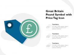 Great britain pound symbol with price tag icon