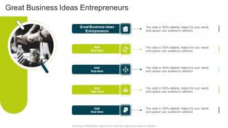Great Business Ideas Entrepreneurs In Powerpoint And Google Slides Cpb