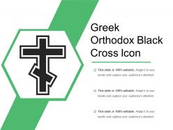 Greek orthodox black cross icon