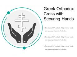 Greek orthodox cross with securing hands