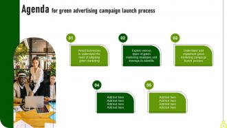 Green Advertising Campaign Launch Process MKT CD V Informative Graphical