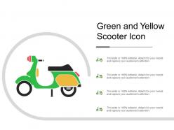 Green and yellow scooter icon
