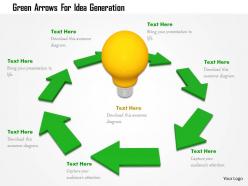 Green arrows for idea generation image graphics for powerpoint