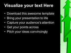 Green arrows pointing upwards success powerpoint templates ppt themes and graphics 0113