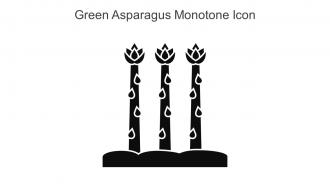 Green Asparagus Monotone Icon In Powerpoint Pptx Png And Editable Eps Format